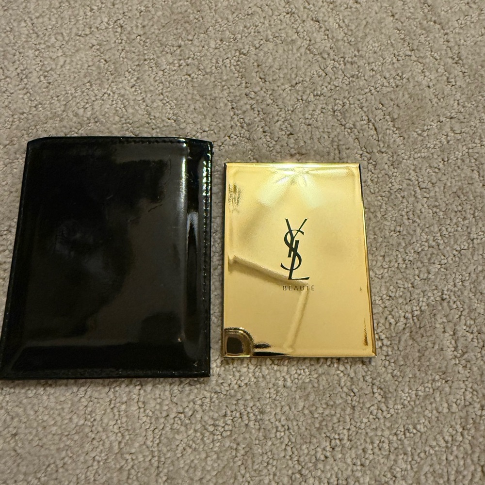YSL Black and Gold Card Holder